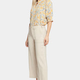 Wide Leg Cargo Capri Pants In Petite - Feather