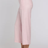 Wide Leg Cargo Capri Pants In Petite - Light Lilac
