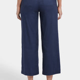 Wide Leg Cargo Capri Pants In Petite - Oxford Navy