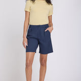 Relaxed Shorts In Petite - Oxford Navy