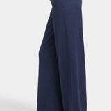 Mona Wide Leg Trouser Pants In Petite - Oxford Navy
