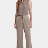 Relaxed Drawstring Pull-On Pants In Petite - Saddlewood