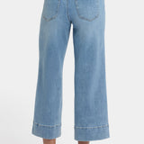 Teresa Wide Leg Ankle Jeans In Petite - Mist Springs