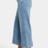 Teresa Wide Leg Ankle Jeans In Petite - Mist Springs