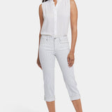 Marilyn Straight Crop Jeans In Petite - Palencia Stripe