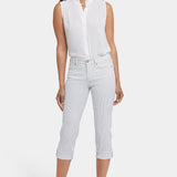 Marilyn Straight Crop Jeans In Petite - Palencia Stripe