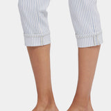 Marilyn Straight Crop Jeans In Petite - Palencia Stripe