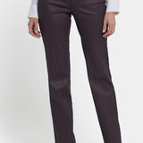 Coated Marilyn Straight Jeans In Petite - Fig Coated