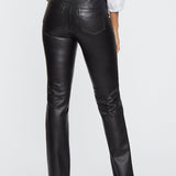 Faux Leather Marilyn Straight Pants In Petite - Black