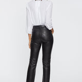 Faux Leather Marilyn Straight Pants In Petite - Black