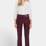 Faux Leather Marilyn Straight Pants In Petite - Tavern