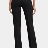 Pull-On Flared Trouser Pants In Petite - Black
