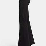 Pull-On Flared Trouser Pants In Petite - Black