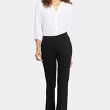 Pull-On Flared Trouser Pants In Petite - Black