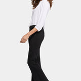 Pull-On Flared Trouser Pants In Petite - Black
