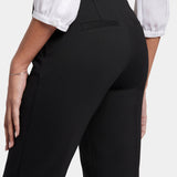 Pull-On Flared Trouser Pants In Petite - Black