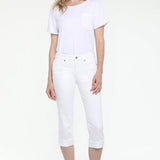 Marilyn Straight Crop Jeans In Petite - Optic White