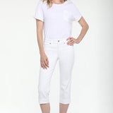 Marilyn Straight Crop Jeans In Petite - Optic White