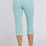 Marilyn Straight Crop Jeans In Petite - Aqua Haze