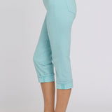 Marilyn Straight Crop Jeans In Petite - Aqua Haze