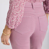 Marilyn Straight Crop Jeans In Petite - Dusky Daisy