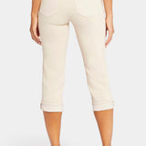 Marilyn Straight Crop Jeans In Petite - Feather