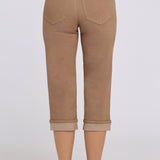 Marilyn Straight Crop Jeans In Petite - Toasted Coconut