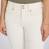 Bailey Relaxed Straight Crop Jeans In Petite - Vintage White