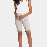 Briella 10 Inch Denim Shorts In Petite - Sandbar Stripe