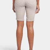 Briella 10 Inch Denim Shorts In Petite - Sandbar Stripe
