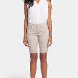 Briella 10 Inch Denim Shorts In Petite - Sandbar Stripe