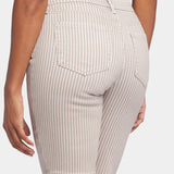 Briella 10 Inch Denim Shorts In Petite - Sandbar Stripe