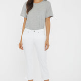 Chloe Capri Jeans In Petite - Optic White