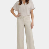 Teresa Wide Leg Ankle Jeans In Petite - Feather