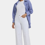 Teresa Wide Leg Ankle Jeans In Petite - Optic White