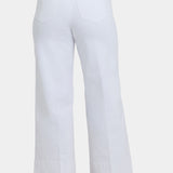 Teresa Wide Leg Ankle Jeans In Petite - Optic White