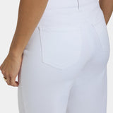 Teresa Wide Leg Ankle Jeans In Petite - Optic White