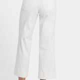 Teresa Wide Leg Ankle Jeans In Petite - Vintage White