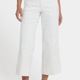 Teresa Wide Leg Ankle Jeans In Petite - Vintage White