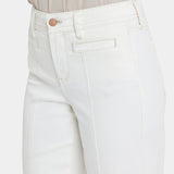 Teresa Wide Leg Ankle Jeans In Petite - Vintage White