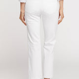 Marilyn Straight Ankle Jeans In Petite - Optic White