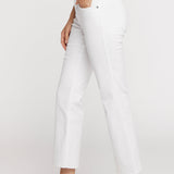 Marilyn Straight Ankle Jeans In Petite - Optic White