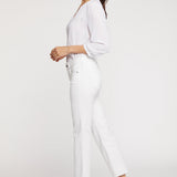 Marilyn Straight Ankle Jeans In Petite - Optic White