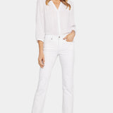 Marilyn Straight Jeans In Petite - Optic White