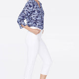 Chloe Skinny Capri Jeans In Petite - Optic White