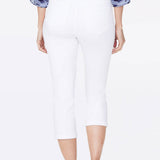 Chloe Skinny Capri Jeans In Petite - Optic White