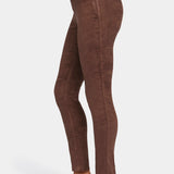 Basic Legging Pants In Petite - Dark Chocolate