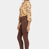Basic Legging Pants In Petite - Dark Chocolate