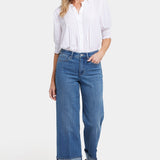 Teresa Wide Leg Jeans In Petite - Stillwater Lake