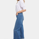 Teresa Wide Leg Jeans In Petite - Stillwater Lake